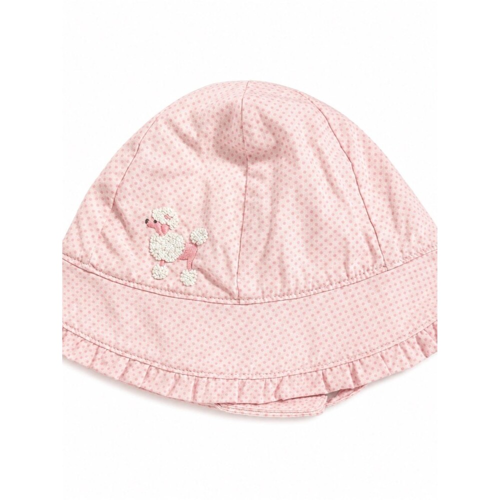 Janie and Jack Light Pink Polka Dot Poodle Sun Hat